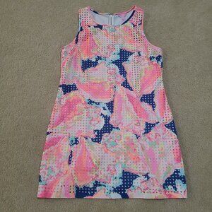 Lilly Pulitzer PINK Neon Dress Size XL Barbiecore Conch Shell Coastal Brunch